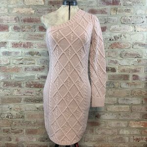Rose one shoulder sweater dress medium